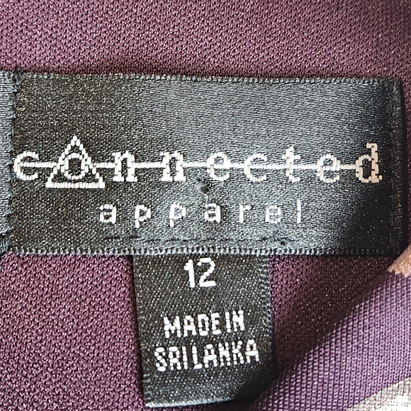 Connected Apparel Women Vivid Floral Multicolor Dress Size 12 - Picture 7 of 13